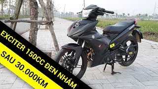 Exciter 150 đen nhám sau 3 vạn km đã tã chưa [upl. by Yellhsa83]