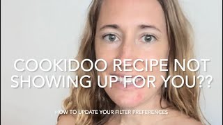 Cookidoo recipe not showing up for you How to update your filter preferences [upl. by Hayward]