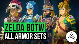 Zelda Breath of the Wild  All Armor Sets amp Where to Get Them [upl. by Essile497]