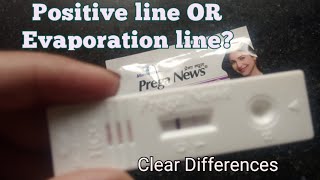 Faint Positive Line VS Evaporation line  Faintline on Pregnancy Test  Pregnant or Not faintline [upl. by Sung]