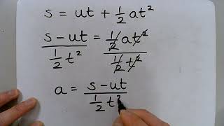 Rearranging SUVAT equations 3 [upl. by Broderic]