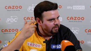 Gabriel Clemens on GERWYN PRICE EAR DEFENDERS  Reaction to making World Championship semifinal [upl. by Halfdan710]