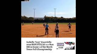 Isabella quotIzzyquot Guarriello 2026 RHPUTIL hit a 2Run HR in Game 1 of the North Texas Fall Champions… [upl. by Klemperer845]