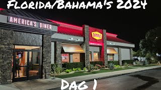 FloridaBahamas 2024 Dag 1 heenreis auto ophalen en Dennys [upl. by Esmerolda]