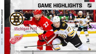 Bruins  Red Wings 1222  NHL Highlights [upl. by Elenaj]