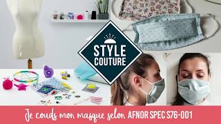 Tu to Couture  Fabriquez votre masque de protection lavable en tissu [upl. by Phyllys987]