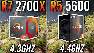 Ryzen 7 2700X vs Ryzen 5 5600  Tested in 2023 [upl. by Sherrard529]