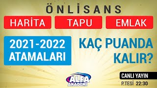 Önlisans HARİTA Kadastro TAPU ve EMLAK Yönetimi 20212022 KPSS atama puanları ne olur [upl. by Elay]