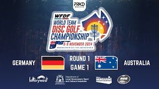 World Team Disc Golf Championships 2024 • GER V AUS • Round 1 Game 1 [upl. by Iruyas]