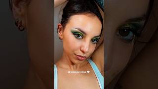 maquillaje de ojos verde 💚 makeup maquillajedeojos maquillaje makeupartist [upl. by Leblanc]