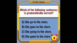 Which of the following sentences is grammatically correct gikequizz grammar [upl. by Eillam]