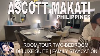 Room Tour TwoBedroom Deluxe Suite at Ascott Makati Philippines 🇵🇭  Food and Travel by Marie [upl. by Anyotal]