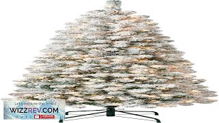 National Tree Company First Traditions PreLit Acacia Flocked Tree Medium Christmas Tree Review [upl. by Yrahcaz]