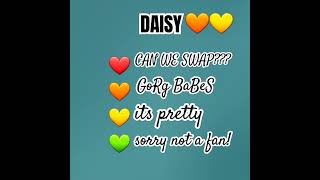 ranking names pt2 daisy 🧡💛 [upl. by Norvil]