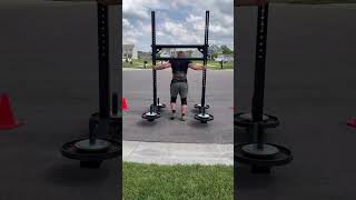 Double Bodyweight Yoke Walk EMOM strongman homegym strongmantraining [upl. by Seda]