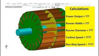 How to Calculate Width  Diameter  Speed of Cross Flow Turbine [upl. by Mathilde]