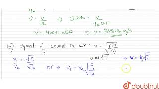 A tuning fork vibrating with a frequency of 512 Hz is kept close to the open end of a [upl. by Doersten]