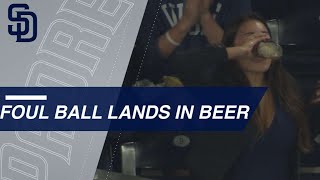 Good Hops Fan chugs beer after foul ball lands in it [upl. by Grekin90]