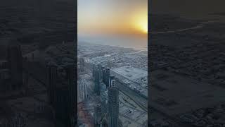 Dubai  At The Top Burj Khalifa Sunset Dubai visitdubai burjkhalifa traveltips uae sunset [upl. by Sirromad]