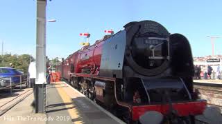 Duchess of Sutherland meets Clun Castle in Worcester 24 August 2019 [upl. by Poliard]