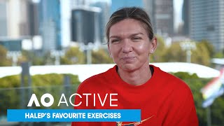 Simona Halep on her Favourite Exercises  AO Active [upl. by Beau999]