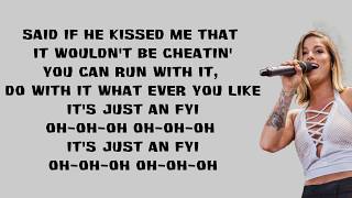 Cassadee Pope  FYI Song Lyrics [upl. by Bloem]