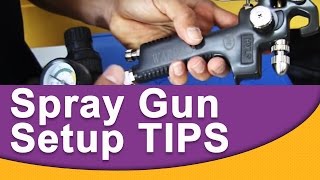 Spray Gun Setup TIPS Then Mixing and Spraying Basecoat Over Primer [upl. by Inahet398]