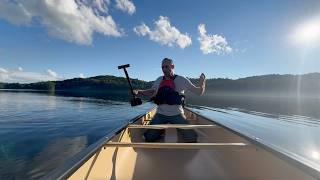 Esquif TFormex LITE Canoe Paddle Test Alone on lake in PapineauLabelle Quebec [upl. by Mouldon]