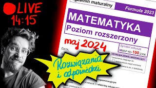 Czy będzie 100 na MATURZE ROZSZERZONEJ 2024 z matematyki❓Rozwiązania MATURA 2024 MATEMATYKA MAJ [upl. by Leidba]