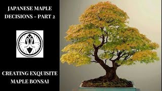 Japanese Maple Decisions Part 2  Creating Exquisite Maples [upl. by Novehs241]