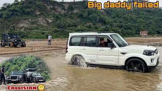 Thar hit my Gypsy during offroad  Scorpio 4×2 stuck in the river [upl. by Fira]