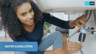 How to jouw GROHE QuickFix wastelkraan met uittrekbare uitloop installeren [upl. by Anoiek]