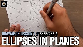 Drawabox Lesson 1 Exercise 5 Ellipses in Planes [upl. by Anivlek]