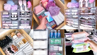 SATISFYING BATHROOM ORGANIZATION  Clean Restock and Organizing on a Budget [upl. by Doria]