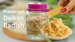 Fast Preserved Daikon Radish  How to Make Preserved Daikon Radish  Chinese Radish Recipes [upl. by Lananna]