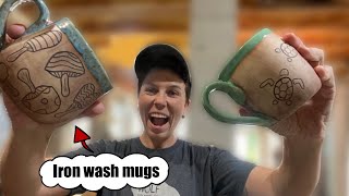 How To Use Red Iron Oxide Wash on Pottery [upl. by Llertram27]