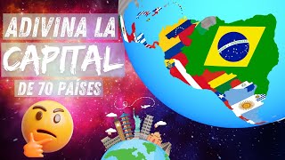 🌍¿Cuántas CAPITALES del Mundo Puedes Adivinar 🤔  70 PAÍSES  QUIZ de Geografía [upl. by Rama]