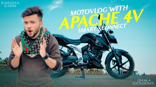 Dhaka Lockdown  Motovlog With Apache 4v Smart Xconnect  Ramadan Karim [upl. by Nnaid]