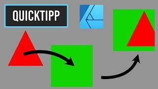 Objekt in Objekt einfügen Affinity Designer Quicktipp [upl. by Vish]