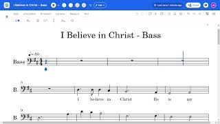 I Believe in Christ  Bass [upl. by Dnalevets]