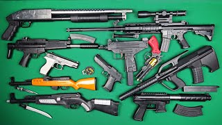 Toy Machine Guns  Rifles  Pistols and Weapons  Beaded Toy BB Guns Collection  Stery AUG Shotgun [upl. by Enilegnave]