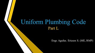 UNIFORM PLUMBING CODE Part L [upl. by Matthias252]