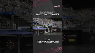 Faustyna Stefanska gewinnt 31 gegen Josephina Neumann  shorts tischtennis [upl. by Eillil]