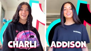 Charli Damelio VS Addison Rae TikTok Dance Compilation [upl. by Analat]