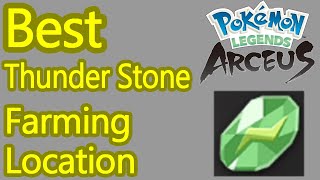 Pokemon Legends Arceus thunder stone locations guide  best farming spots [upl. by Reilamag926]