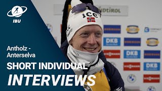 World Cup 2324 AntholzAnterselva Men Short Individual Interviews [upl. by Quentin406]