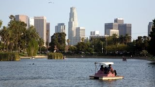 A Walk Around Echo Park Lake Los Angeles [upl. by Aihsas]