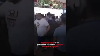 Representantes de los partidos en casillas de Coacalco se agarran a golpes [upl. by Pontias]