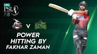 Power Hitting By Fakhar Zaman  Lahore Qalandars vs Multan Sultans  Match 3  HBL PSL 7  ML2T [upl. by Ark]