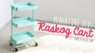 Ikea Inspired Miniature Raskog Cart DIY [upl. by Adlemi]